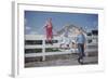 Children Walking Away from Fence-William P. Gottlieb-Framed Photographic Print