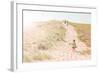 Children Walking up a Dune Path to the Beach-soupstock-Framed Photographic Print