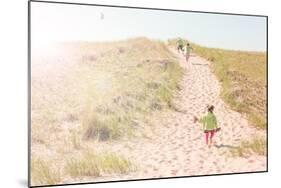 Children Walking up a Dune Path to the Beach-soupstock-Mounted Photographic Print