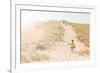 Children Walking up a Dune Path to the Beach-soupstock-Framed Photographic Print