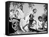 Children Watch Funeral Procession of Assassinated Indian Leader Mohandas K. Gandhi-Margaret Bourke-White-Framed Stretched Canvas