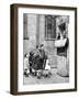 Children Watching a Punch and Judy Show in a London Street, 1936-Donald Mcleish-Framed Giclee Print