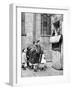 Children Watching a Punch and Judy Show in a London Street, 1936-Donald Mcleish-Framed Giclee Print