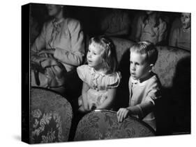 Children Watching Cartoons in a Movie Theater-Charles E^ Steinheimer-Stretched Canvas