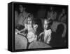 Children Watching Cartoons in Movie Theater-null-Framed Stretched Canvas