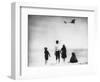 Children Watching Louis Bleriot Flying Plane Photograph - Calais, France-Lantern Press-Framed Art Print