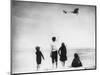 Children Watching Louis Bleriot Flying Plane Photograph - Calais, France-Lantern Press-Mounted Art Print