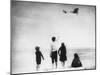 Children Watching Louis Bleriot Flying Plane Photograph - Calais, France-Lantern Press-Mounted Art Print