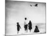 Children Watching Louis Bleriot Flying Plane Photograph - Calais, France-Lantern Press-Mounted Art Print
