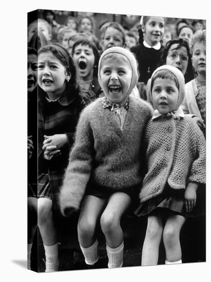 Children Watching Story of St. George and the Dragon at the Puppet Theater in the Tuileries-Alfred Eisenstaedt-Stretched Canvas