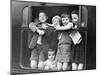 Children Waving While Being Evacuated-Associated Newspapers-Mounted Photo