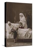 Children Wishing a Happy New Year to their Injured Father, WW1-null-Stretched Canvas