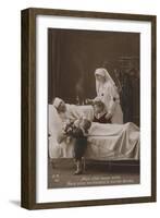Children Wishing a Happy New Year to their Injured Father, WW1-null-Framed Giclee Print