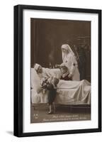 Children Wishing a Happy New Year to their Injured Father, WW1-null-Framed Giclee Print