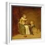 Children with a Cat, 1631 (Oil on Panel)-Dirck Hals-Framed Giclee Print