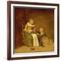 Children with a Cat, 1631 (Oil on Panel)-Dirck Hals-Framed Giclee Print