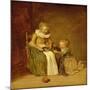 Children with a Cat, 1631 (Oil on Panel)-Dirck Hals-Mounted Giclee Print