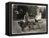 Children with a Dog-Cart-null-Framed Stretched Canvas