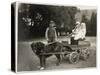 Children with a Dog-Cart-null-Stretched Canvas