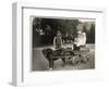 Children with a Dog-Cart-null-Framed Photographic Print