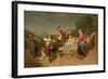 Children with a Dog Cart-Theodore Gerard-Framed Giclee Print