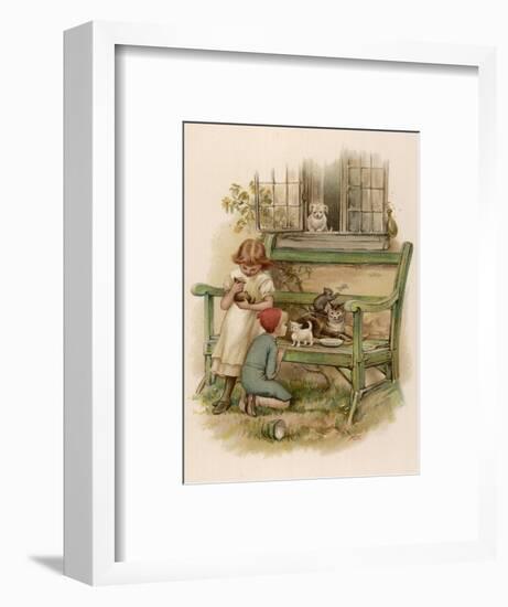 Children with Animals-null-Framed Art Print