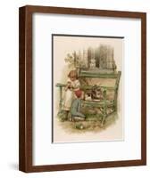 Children with Animals-null-Framed Art Print