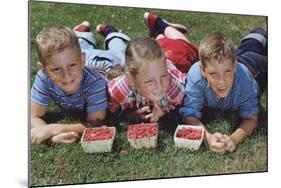 Children with Baskets of Raspberries-William P. Gottlieb-Mounted Photographic Print