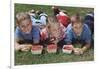 Children with Baskets of Raspberries-William P. Gottlieb-Framed Photographic Print