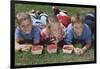 Children with Baskets of Raspberries-William P. Gottlieb-Framed Photographic Print