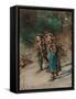 Children with Brushwood-Anton Romako-Framed Stretched Canvas