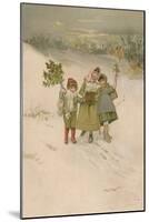 Children with Holly-Lizzie Lawson-Mounted Art Print