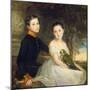 Children with Parrot Par Robertson, Christina (1796-1854), 1850 - Oil on Canvas, 112X104 - State He-Christina Robertson-Mounted Giclee Print