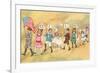 Children with Pennants, Old Glory-null-Framed Premium Giclee Print