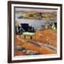 "Children with Rowboat", October 31, 1953-John Clymer-Framed Giclee Print