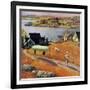 "Children with Rowboat", October 31, 1953-John Clymer-Framed Giclee Print