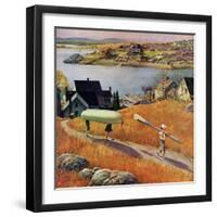 "Children with Rowboat", October 31, 1953-John Clymer-Framed Giclee Print