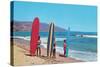 Children with Surf Boards-null-Stretched Canvas