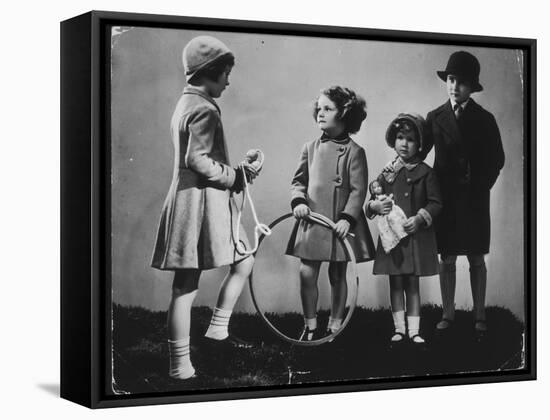 Children with their Toys-null-Framed Stretched Canvas