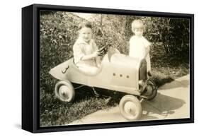 Children with Toy Car-null-Framed Stretched Canvas