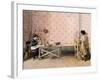 Children Working in Alabaster-Adriano Cecioni-Framed Giclee Print