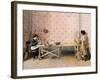 Children Working in Alabaster-Adriano Cecioni-Framed Giclee Print