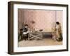 Children Working in Alabaster-Adriano Cecioni-Framed Giclee Print