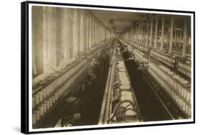 Children Working in the Spinning Room at Cornell Mill, Fall River, Massachusetts, 1912-Lewis Wickes Hine-Framed Stretched Canvas