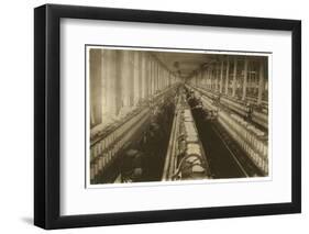 Children Working in the Spinning Room at Cornell Mill, Fall River, Massachusetts, 1912-Lewis Wickes Hine-Framed Photographic Print