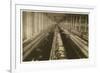 Children Working in the Spinning Room at Cornell Mill, Fall River, Massachusetts, 1912-Lewis Wickes Hine-Framed Photographic Print