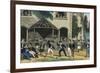 Children Yield Whips in a Game-Charles Butler-Framed Art Print