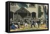 Children Yield Whips in a Game-Charles Butler-Framed Stretched Canvas