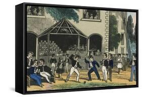 Children Yield Whips in a Game-Charles Butler-Framed Stretched Canvas