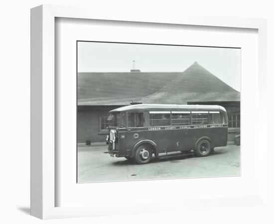 Childrens Ambulance, Holland Street, Kensington and Chelsea, London, 1935-null-Framed Photographic Print